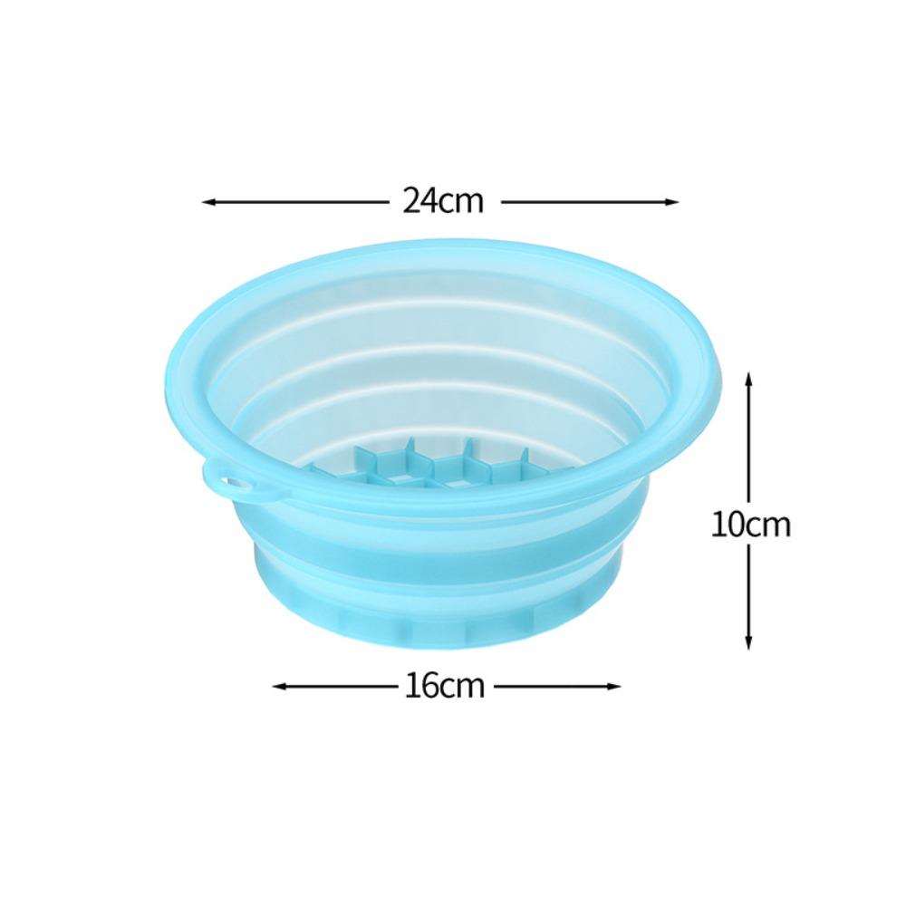 

Portable Silicone Ice Bath Washbasin Foldable Improved Blood Circulation Ice Washbowl Relief Stress Face Dipping Bowl Travel синий