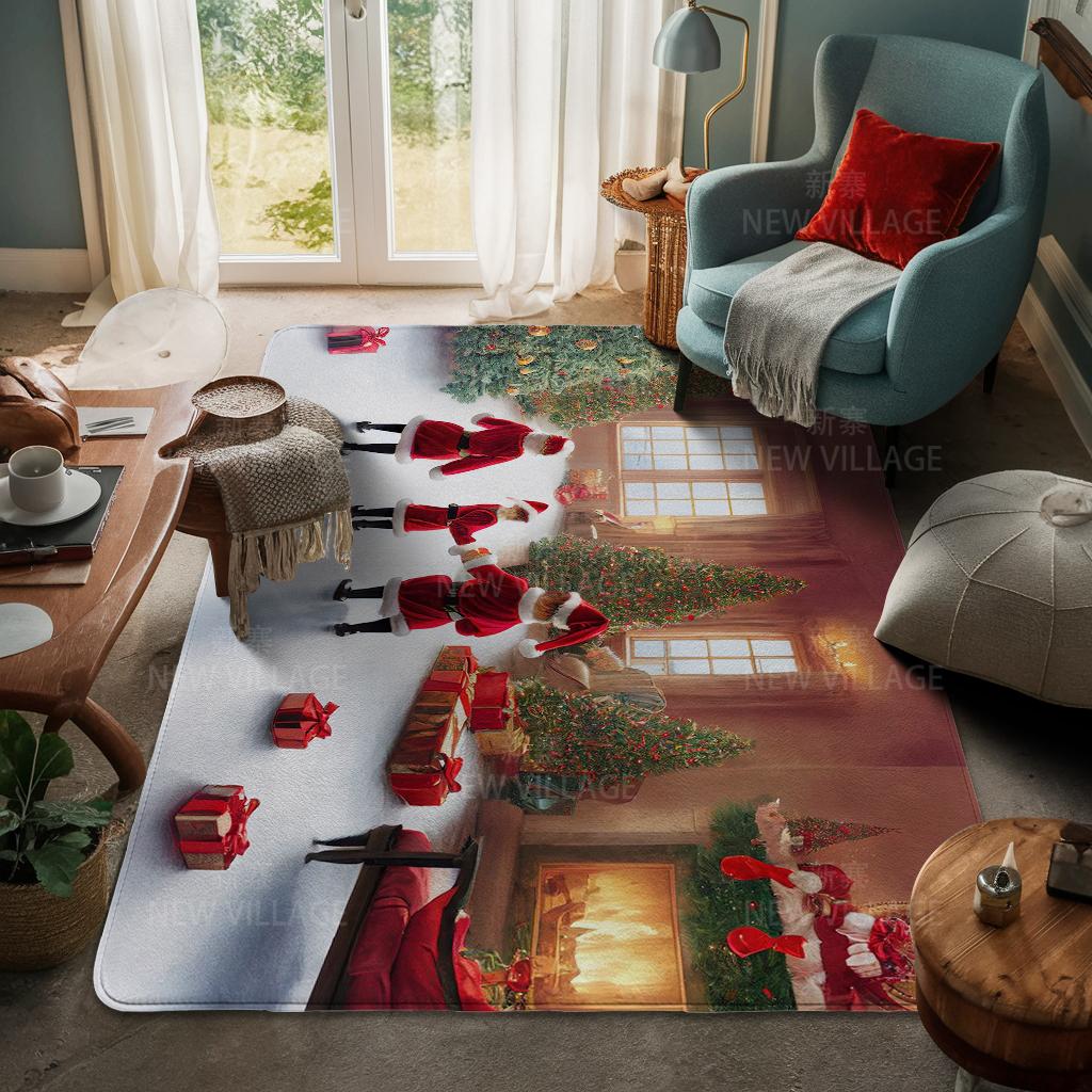 House entrance carpet Home door mat Living Room Bath Foot bathroom non-slip water absorption rugs bath Merry Christmas winter