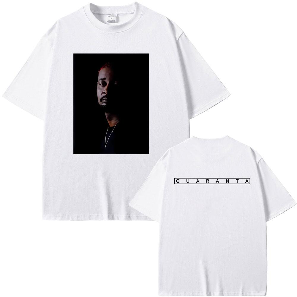 Rapper Danny Brown Quaranta Album Graphic Tshirt Men Women Hip Hop Fashion Oversized Short Sleeve T Shirt Male Pure Cotton Tees