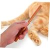 Pet Hair Removal Comb, Wooden Handle, Metal Teeth, Narrow Design, For Cats And Dogs, Long And Short Hair