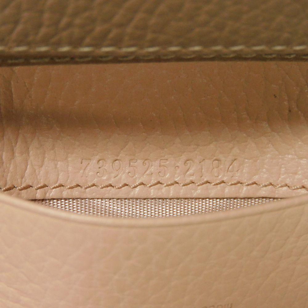 Used 9539 Double G Two-tone Card Holder 739525 CAO2G 1544 7946 Current Pink Beige Pass Case Excellent Condition GG