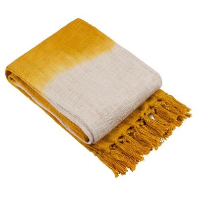 Mizu Dip Dye Tassel Throw