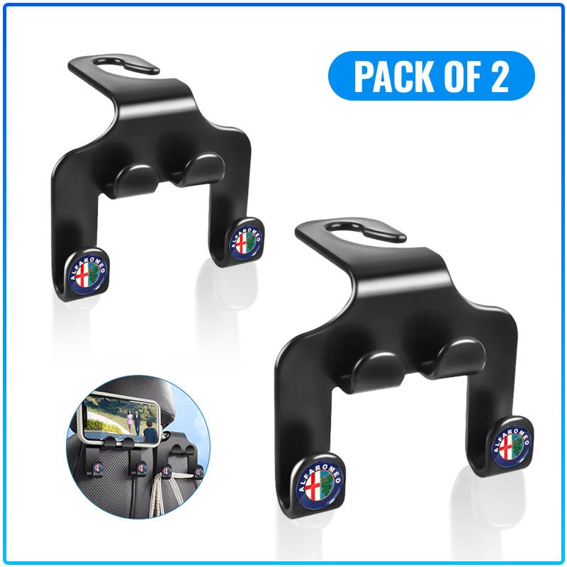 Car Seat Back Hooks Phone Holder Auto Portable Fastener Double Hooks For Alfa Romeo 147 159 Giulietta Giulia Mito Spider Alpha Nheadrest