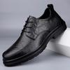 New Fashion Men Oxford Shoes Genuine Leather Mens Oxfords Shoes Casual Wedding Dress Footwear Soft Lace-up Formal Business Shoes