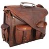 Men's Brown Leather Briefcase Handmade Satchel Messenger Shoulder Laptop Bag NEW