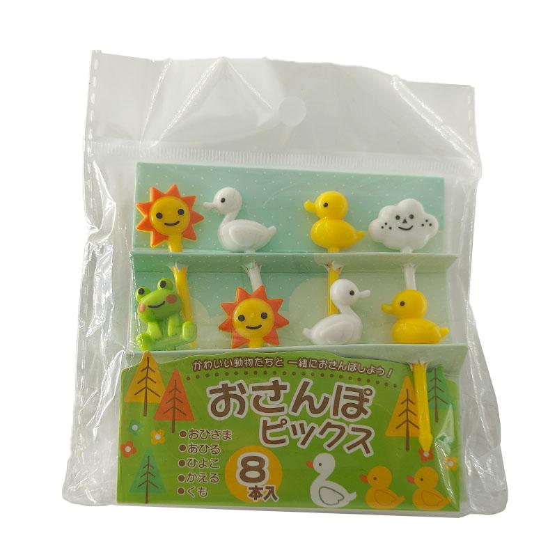 8 pezzi di cartone animato per bambini torta frutta stuzzicadenti bento pranzo accessori decorazione festa