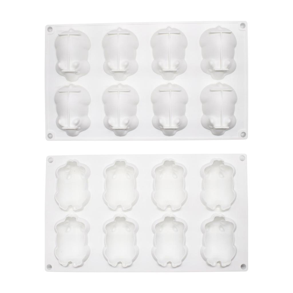 Chocolate Candy Sugar Craft 8-Cavity Cute Hamster Shape Mold Cake Decorating Tool Silicone Soap Mold Kitchen Gift