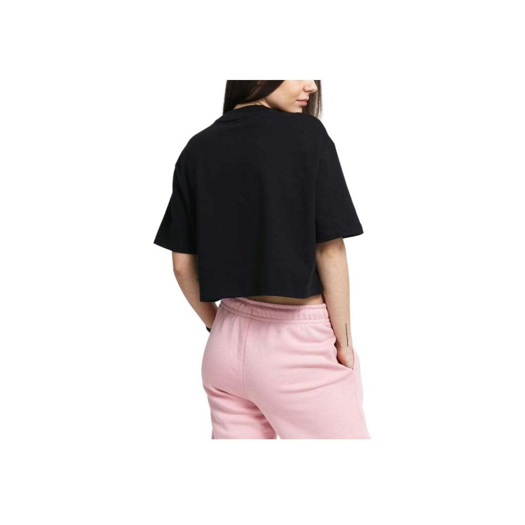 Nike Womens Contrast Color Logo Print Solid Short Sleeve Sports T-Shirt Women Tops Black CJ3758-011