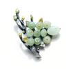 Mode Naturstein Blume Brosche Schmuck Große Broschen Metall Bankett Kleidernadeln Broschen Schalclip Elegante Accessoires
