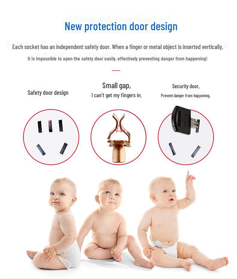 Delixi Multi-Function Socket Strip: One-to-Two Plug, Wire-Free, Multi-Hole Panel Expansion Converter.