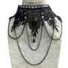 Steampunk Black Lace Choker Clavicle Chain Punk Retro Necklace Gothic Necklace  Jewelry Gift