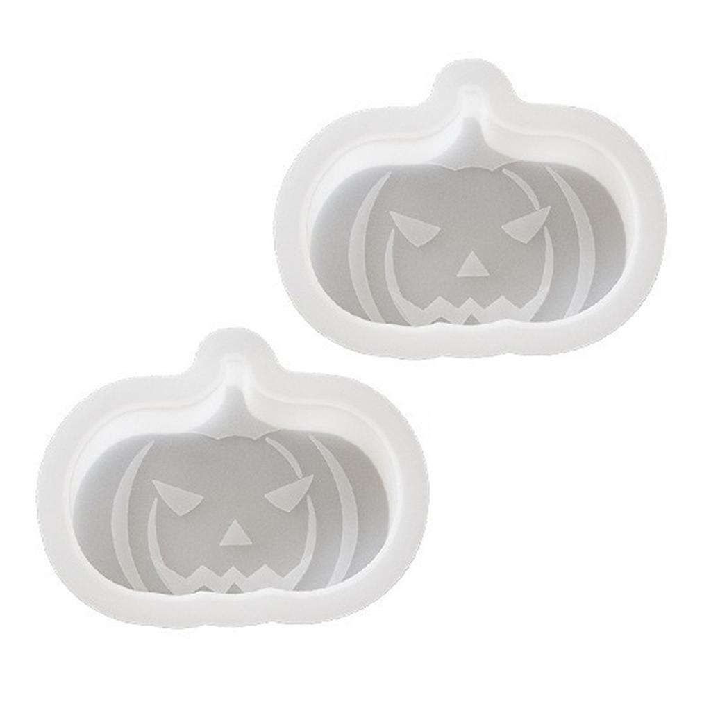 2Pcs Halloween Pumpkins Skull Bat Coffin Silicone Molds for Epoxy Resin Candle Soap Concrete Cement Silicone Moulds