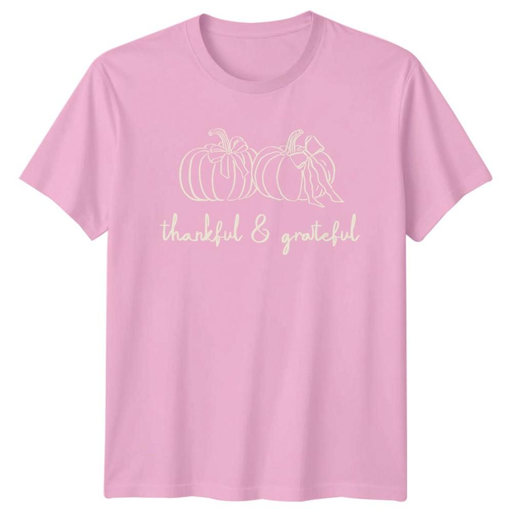 Thankful Grateful Unisexs TShirt Fall Harvest Thanksgiving Gift For Her