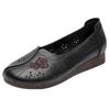GKTINOO Summer New Genuine Leather Mom Sandals Flat Non Slip Hollow Shallow Breathable Casual Shoes Elderly Sandals