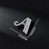 Metal Crystal Brooch Pin 26 English Letter Pins And Brooches Suit Shirt Badge Fashion Jewelry For Men And Women Accessories