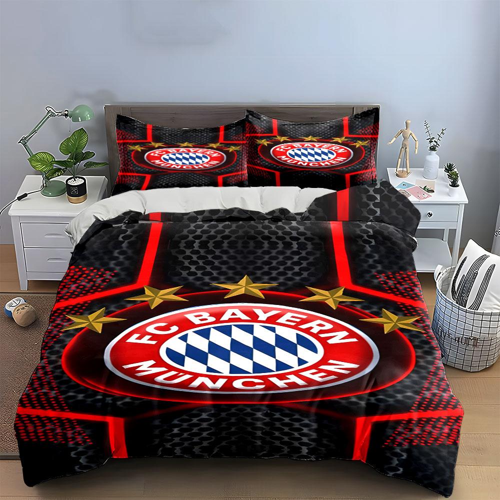 Logo FC Bayern Monaco. Set lenzuola Set copripiumino Copripiumini Federe(1 * Copripiumino 2 * Federe senza imbottitura per piumino)