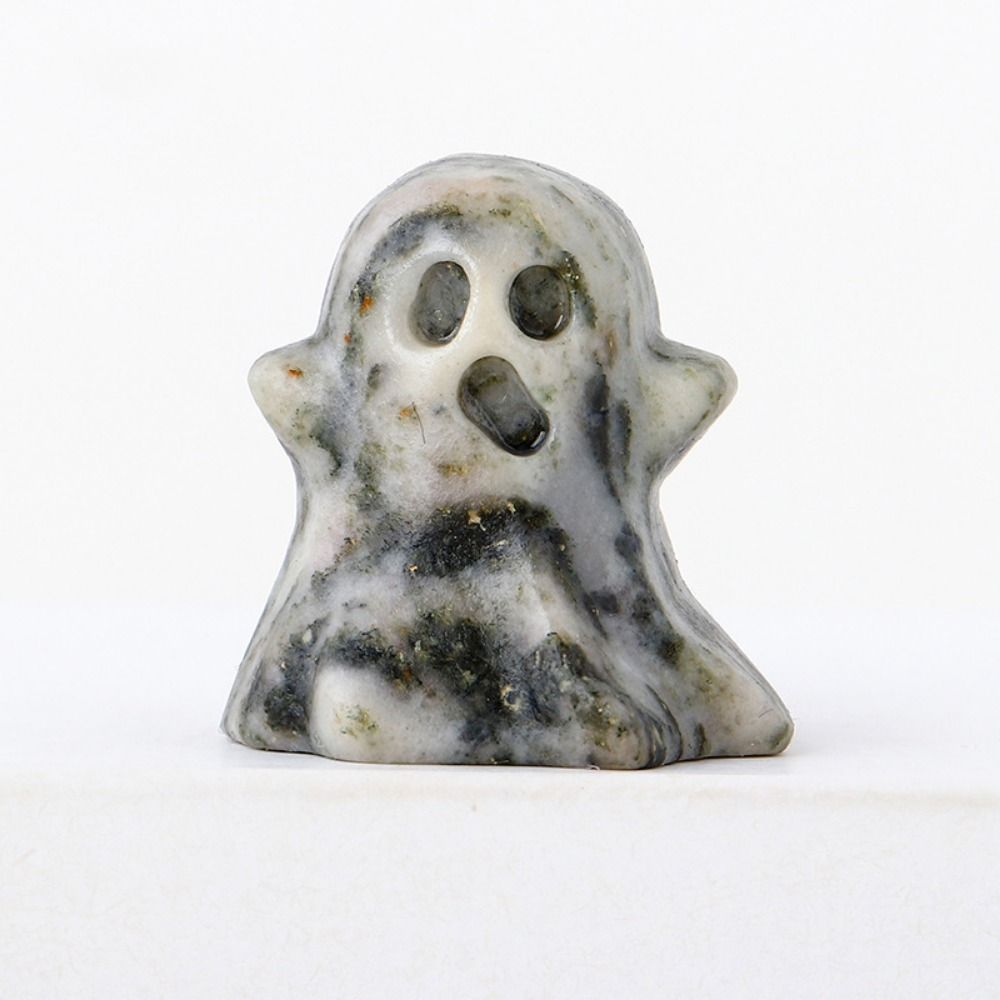 Creative Crystal Ghost Figurine Ghost Shaped Natural Crystal Ghost  Desk Decoration
