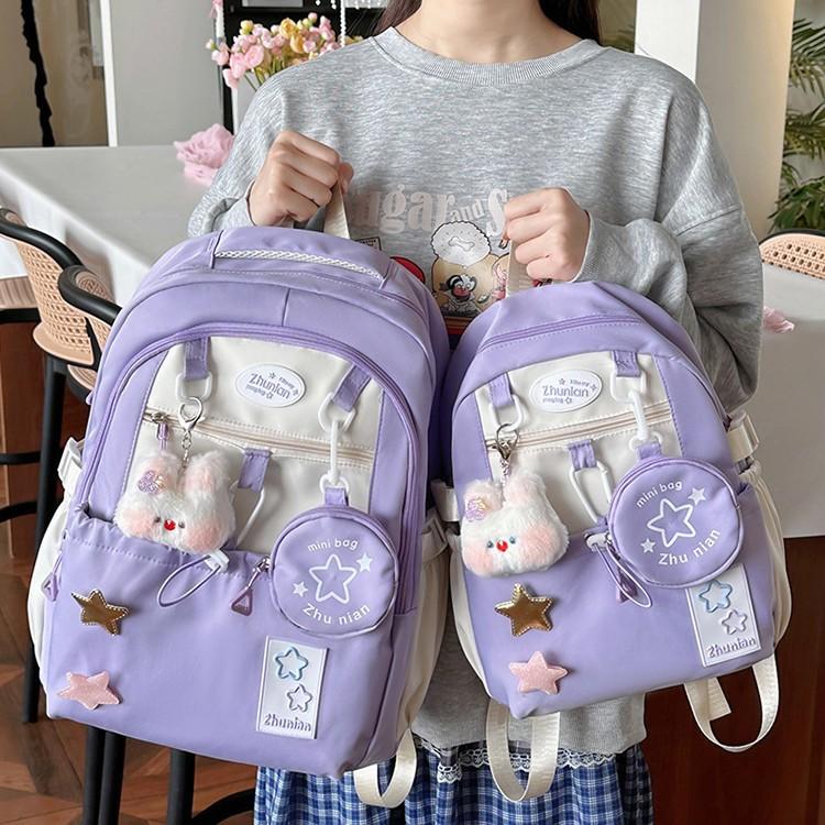 Schoolbag1011 new high-value cute girl schoolbag female Korean version star high school student large-capacity backpack