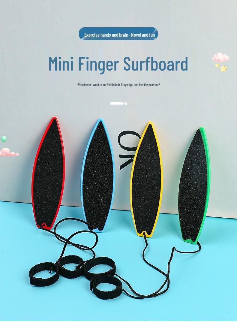 Xiaohongshu Mini Finger Skateboard & Surfboard Toy Set - Creative Decompression Ride Finger Toy