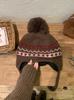 Retro Hairball Knitted Wool Hat for Children, Thickened In Autumn and Winter, Cold-proof and Warm Ear Protection, Lei Feng Hat Shows a Small Tide