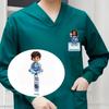 Cartoon 2D Acryl-Abzeichenhalter Einziehbarer Ausweishalter Clip-On Namensschildhalter für Krankenschwester Arzt Lehrer Schüler Büroangestellter