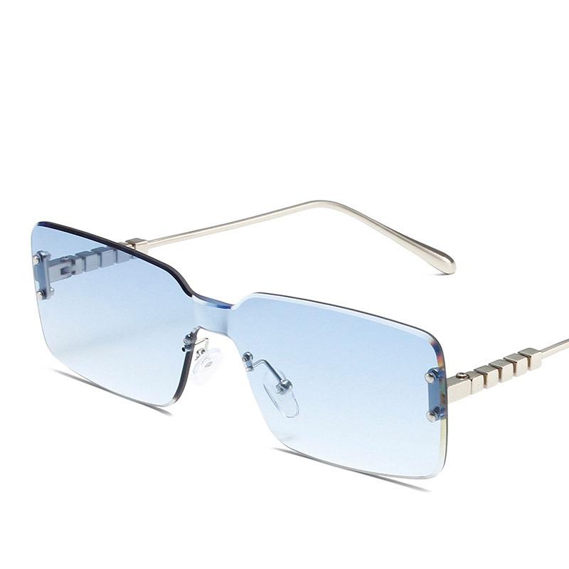 Vintage Classic Rimless One Piece Sunglasses Women for Men Fashion Luxury Brand Design Travel Driving Trend Sun Glasses