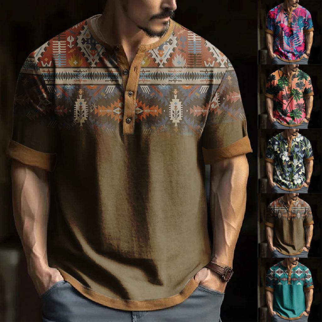 Men's Short Sleeve Graphic And Embroidered Fashion T-Shirt Spring And Summer Short Sleeve Printed