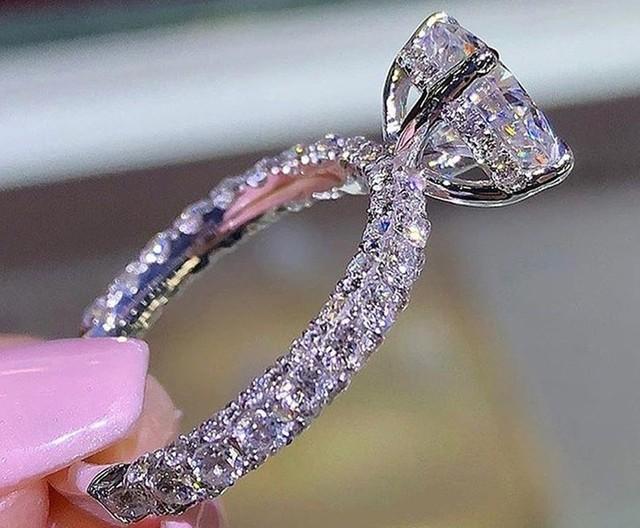 

Кольцо принцессы с бриллиантами Flash Round Crystal от австрийской моды для женщин, помолвочное кольцо с бриллиантом 8