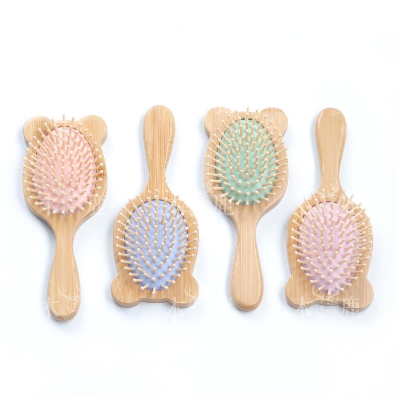 Baby Massage & Cleaning Set: Beechwood, Wool, Pearwood Brushes & Combs