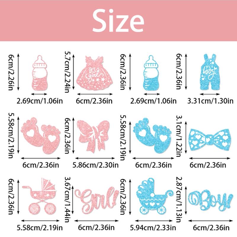 12Pcs Pink And Blue Glitter Boy Or Girl Cupcakes Gender Revealing Party Cake Decorations Baby Party And Birthday Party Supplies