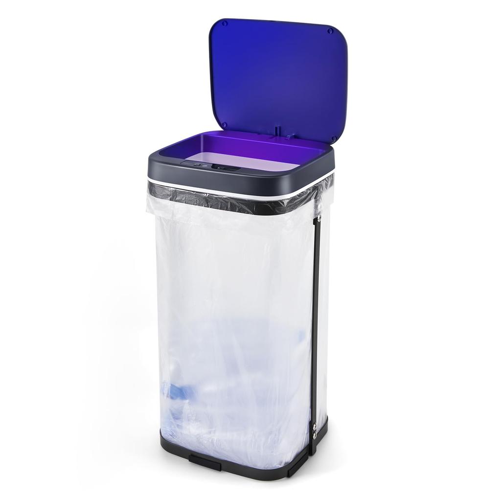 OSUDRY Garbage Bag Garbage Dust Automatic Opening and Night Light Deodorizing Battery Lid Human and Vibration Compatible with 20L To 30L Separate