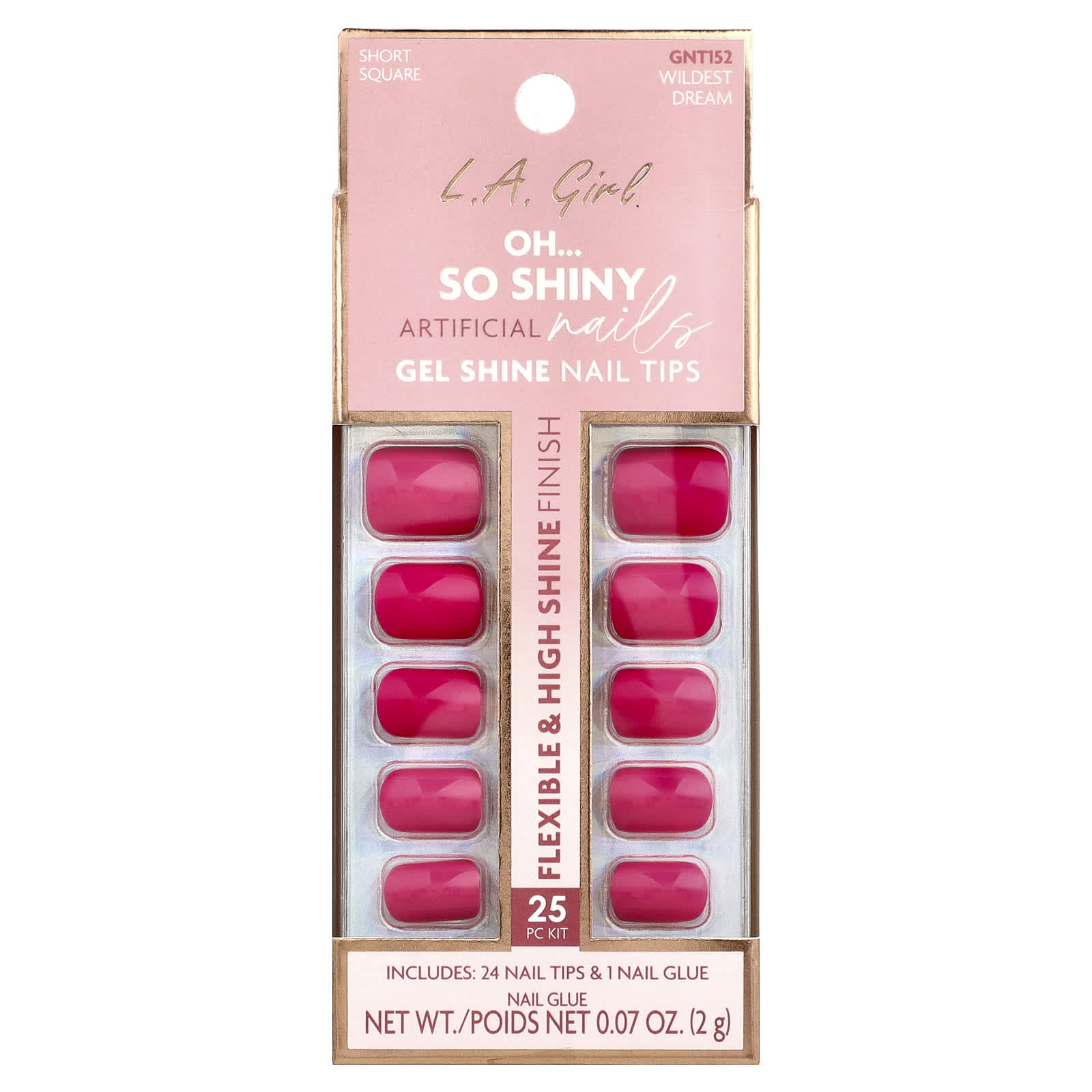 

L.A. Girl О, такие блестящие искусственные ногти, гелевые типсы, GNT152 Самая смелая мечта, набор из 25 штук