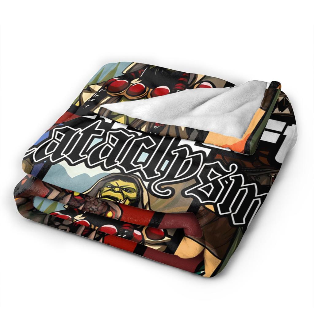 World of Warcraft Game Flannel Blankets Super Warm Throw Blanket for Outdoor Travel Office Aesthetic Bedspread Sofa Bed Cover