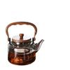 Shangqi High Borosilicate Glass Tea Kettle with Wooden Lid