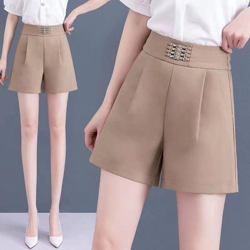 Summer Women's Casual Skirt Shorts Elastic High Waist Solid Loose Ice Silk Bottoms Koreon Fashion Oversize Sports Short Pants