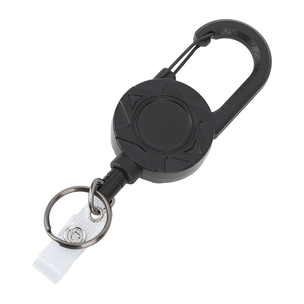 Retractable Keychain Stainless Steel Wire and ABS Magnetic Good Load Bearing 1mm Thick Multitool Buckle Badge Holder