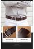 Men's Retro Buckle Cowhide Leather Belt - Fashionable & Versatile Genuine Leather Pants Accessory.