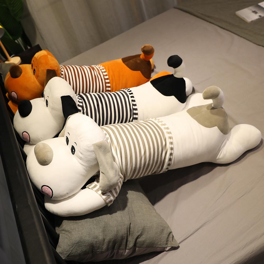 Striped Wear Clothes Dog Plush Toy Stuffed Animal Doll Cute Kids Birthday Gift