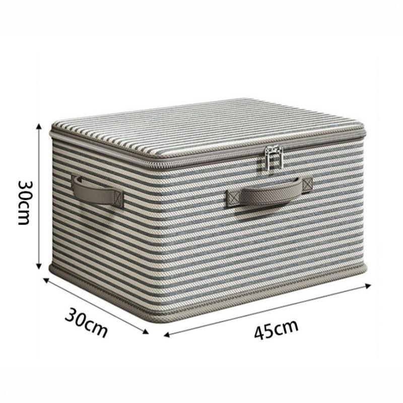 Foldable Large Capacity Storage Bins With Sturdy Handles For Organizing Clothes Toys In Wardrobes