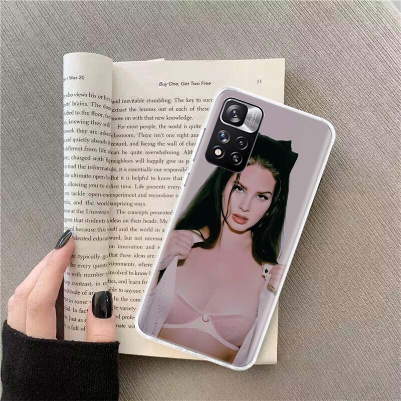 Singer Lana D-Del Rey Phone Case For Redmi Note 13 12 Pro Plus 14 15 Pro 5G 11 11T 11E 11S 10 Pro 10S 9 9S Cover Cell Clear TPU