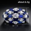 Fashion Women Promise Rings for Engagement Wedding Party Luxury Inlaid Brilliant Blue/White CZ 2022 Modern Trend Jewelry