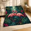 Tropische Flamingo Herz Korallenfleece Decke Romantische Dekoration