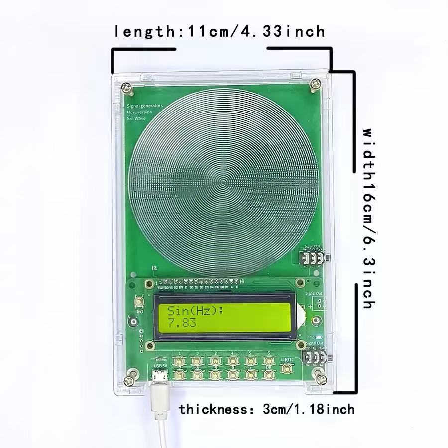 DC 5V 7.83HZ Schumann Signal Generator 0.1Hz-99999Hz Adjustable Frequency Can Be Connected External Antenna Board Micro USB