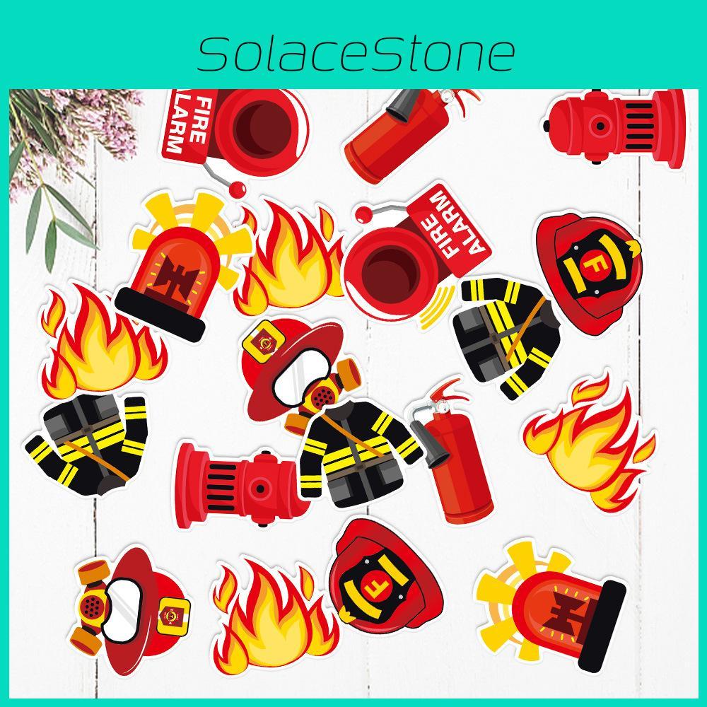 Confetti Firefighting Themed Birthday Celebration Party Decoration Props