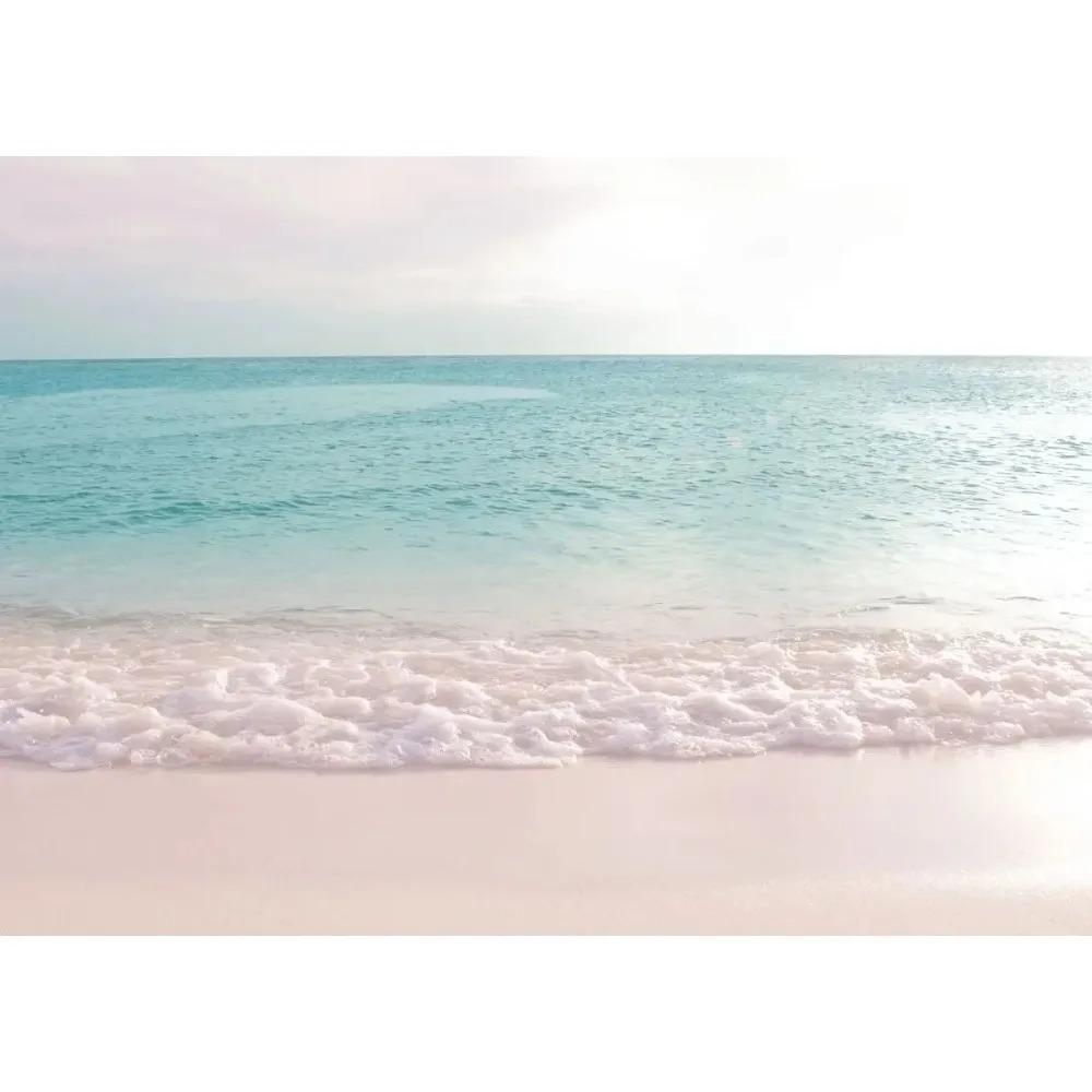Pink Beach Ocean Artwork Poster Canvas Printing Surf Coconut Tree Nordic Wall Art Living Room Bedroom Home Decor