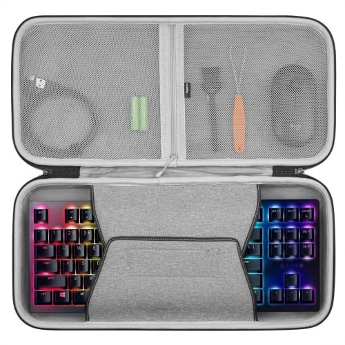 Geekria Keyboard Case, 87-Key Compatible with Razer Huntsman V2 TKL, BlackWidow TE Chroma V2 TKL, and BlackWidow V3 TKL Wireless Gaming Keyboards, Ten