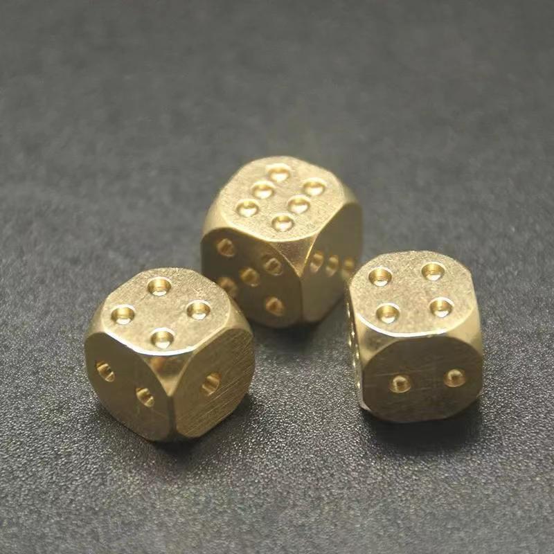 

3Pcs Pure Copper Dice Funny Games For Party Bar Ktv Chess And Card Supplies Stress Relief Toys For Anxiety Adhd Adults (As shown-32900)-