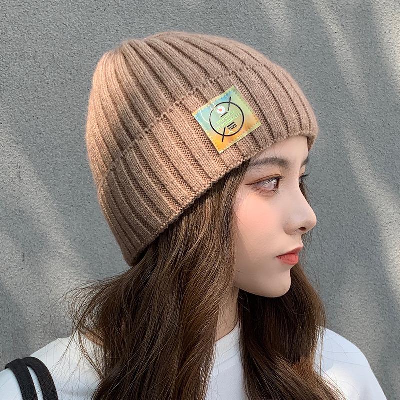 Gorro de Lã de Inverno Feminino Estilo Coreano 2025: Tricô moderno, versátil, fofo e quente para estudantes japoneses