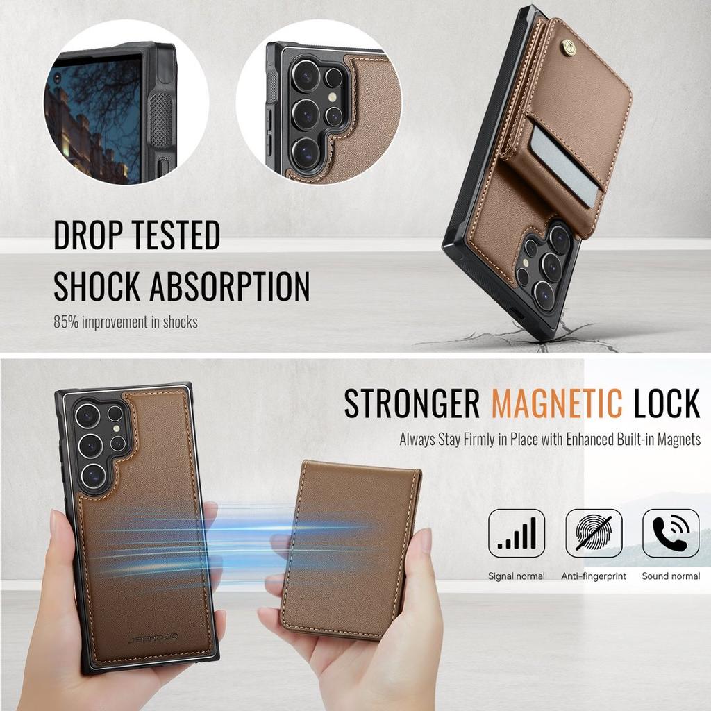 Magnetic 2 in 1 Detachable for Samsung Galaxy S26 S25 S24 S23 Ultra S22 Plus Wallet Card Holder Magnetic Flip Kickstand Case