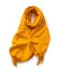 Red Scarf Women's Winter Cashmere Solid Color Scarf Shawl High-grade Warm Korean Style Tassel Scarf Men's All-match Scarf